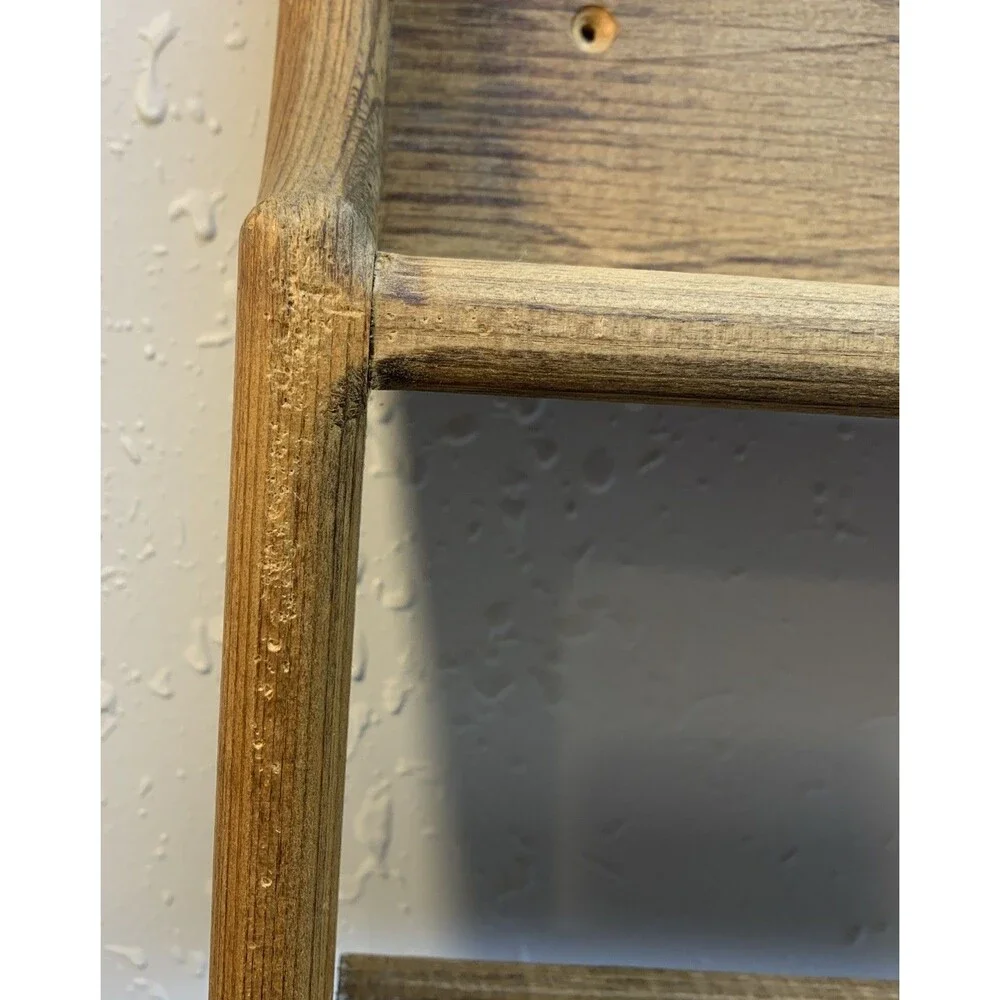 Country Wall Curio Knick Knack Display Shelf Wooden Cubbies Pine Rustic Cottage